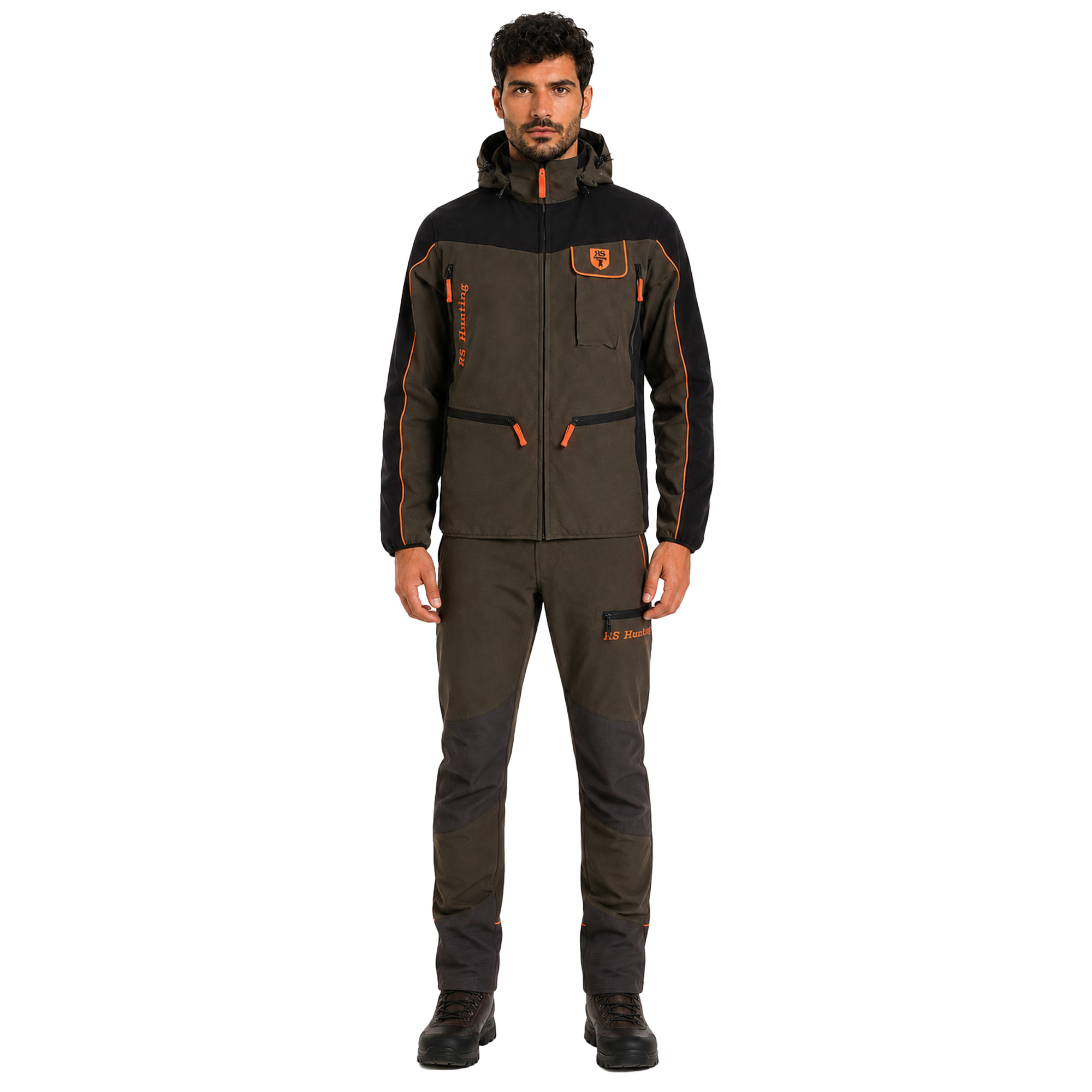 Completo Tecnico Rip-Stop softshell Elasticizzato Idrorepellente con Giacca e Pantalone Alta Visibilita\'